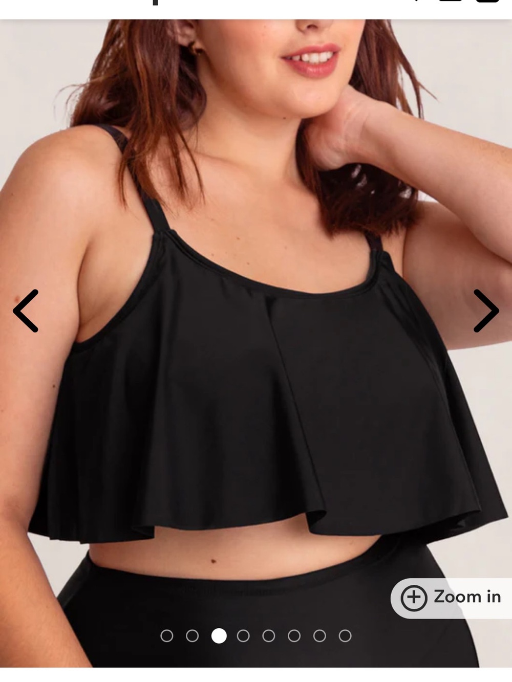 Shapermint Black Ruffle Swim Cami